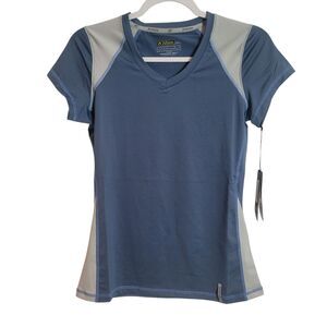 NEW Klim Women's Advantage Tech Tee Shirt Size Small Blue Athletic Outdoor Sport